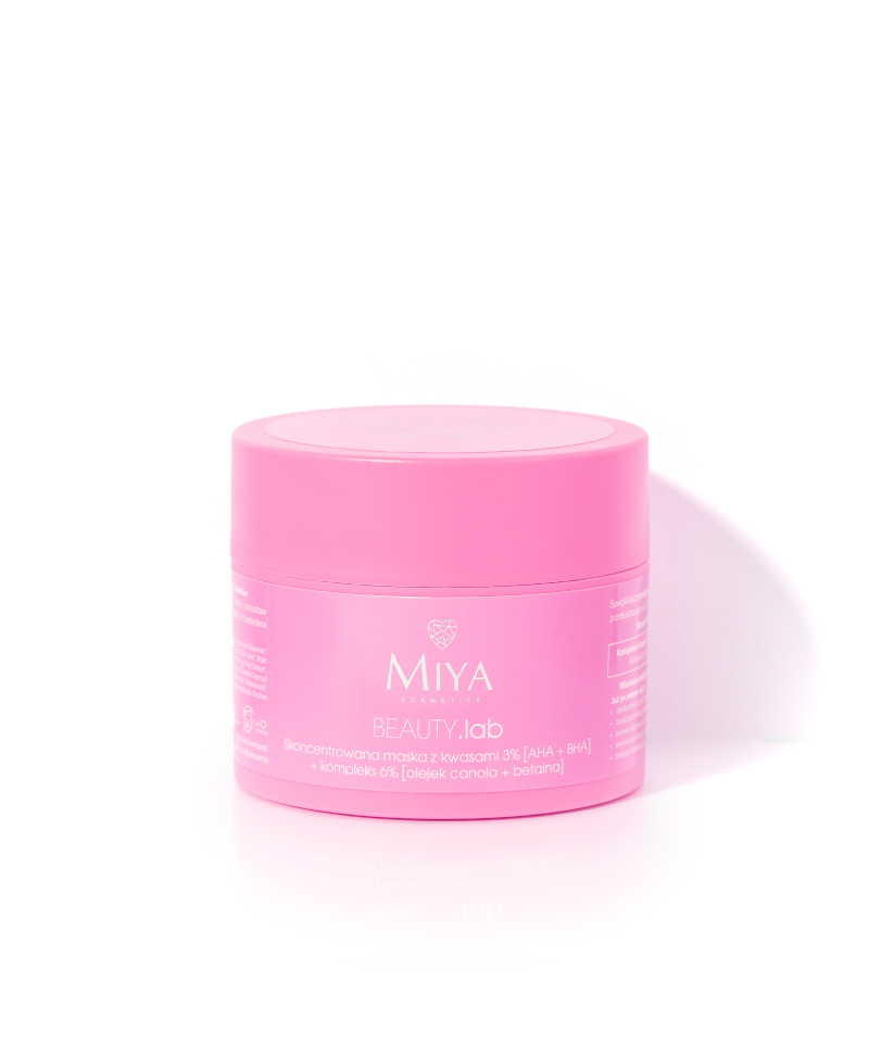 Concentrated mask with 3% acids [AHA + BHA] + complex 6% [canola oil + betaine]