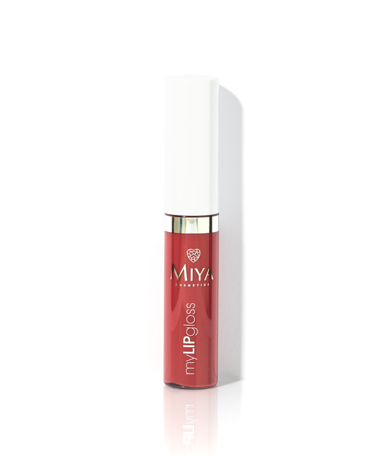Natural hydrating lip gloss with oils, waxes and vitamins, Miya Dusty Rose